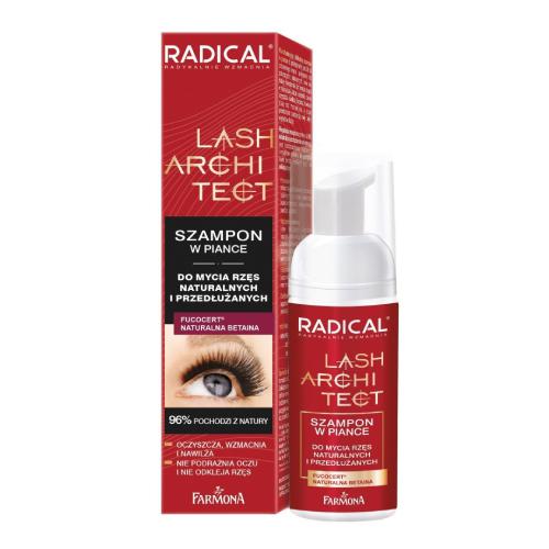 Zdjęcie produktu - FARMONA RADICAL Szampon w piance do mycia rzęs naturalnych i przedłużanych, 50ml
