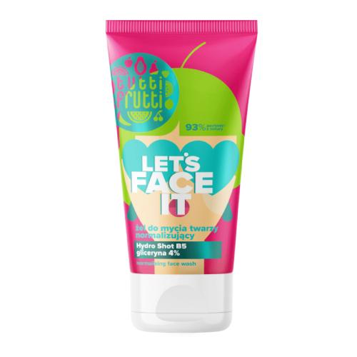 Zdjęcie produktu - FARMONA TUTTI FRUTTI Let's Face It Normalizujący Żel myjący do twarzy z gliceryną 4% + Hydro Shot B5, 150ml KR&Oacute;TKA DATA 31.08.2026