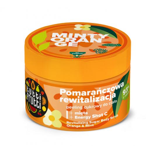Zdjęcie produktu - FARMONA TUTTI FRUTTI Rewitalizujący Peeling cukrowy do ciała Pomarańcza i Mięta + Energy Shot C, 300g