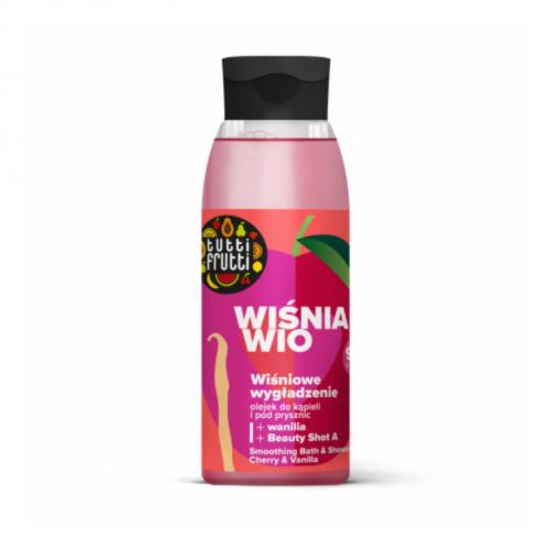 Zdjęcie produktu - FARMONA TUTTI FRUTTI Wygładzający Olejek do kąpieli i pod prysznic Wiśnia i Wanilia, 400 ml