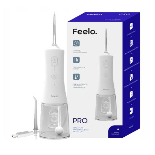 Zdjęcie produktu - Feelo PRO White bezprzewodowy irygator do zęb&oacute;w z 4 trybami pracy biały