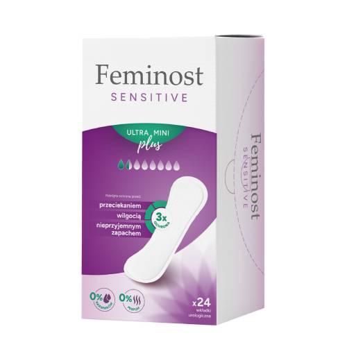 Zdjęcie produktu - Feminost Sensitive Ultra Mini Plus Wkładki urologiczne, 24 szt.