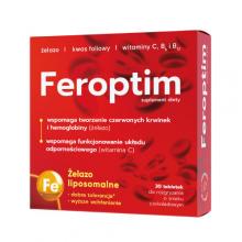 Zdjęcie produktu - FEROPTIM Żelazo Liposomalne, 30 tabletek do rozgryzania o smaku czekoladowym