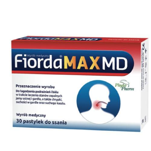 Zdjęcie produktu - FIORDA MAX MD, 30 pastylek do ssania