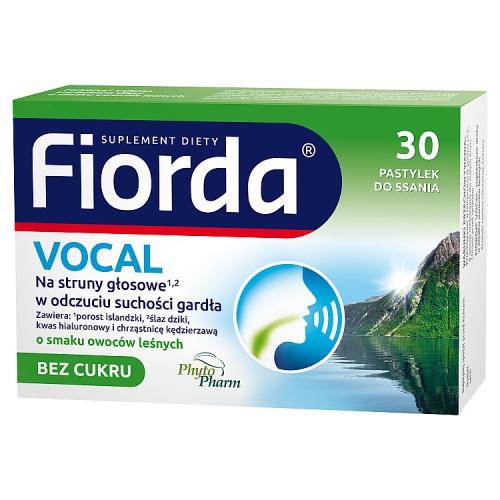 Zdjęcie produktu - Fiorda Vocal o smaku owoc&oacute;w leśnych, 30 pastylek