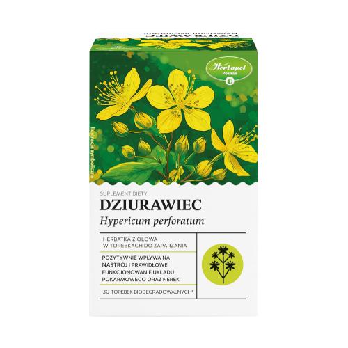 Zdjęcie produktu - HERBAPOL Dziurawiec Herbatka ziołowa, 30torebek KR&Oacute;TKA DATA 31.08.2026