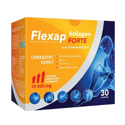 Zdjęcie produktu - Flexap Kolagen forte - smak Pomarańczowy, 30 sasz.