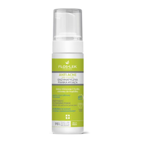 Zdjęcie produktu - FLOS-LEK ANTI ACNE 24H System Enzymatyczna pianka myjąca, 150ml