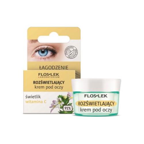 Zdjęcie produktu - FLOS-LEK Rozświetlający krem pod oczy ze świetlikiem i witaminą C, 15ml