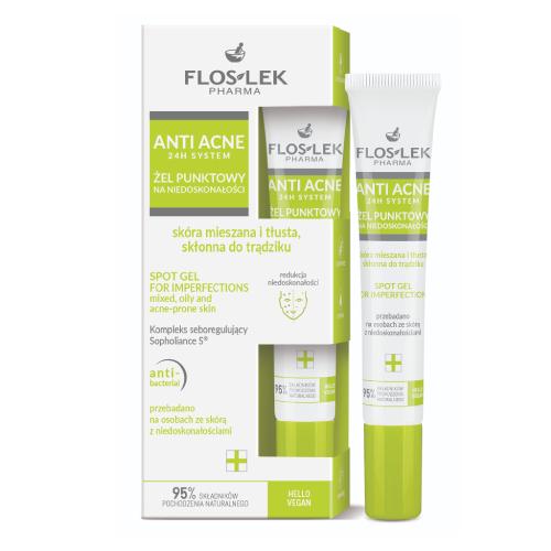 Zdjęcie produktu - FLOS-LEK Żel punktowy na niedoskonałości, 20ml
