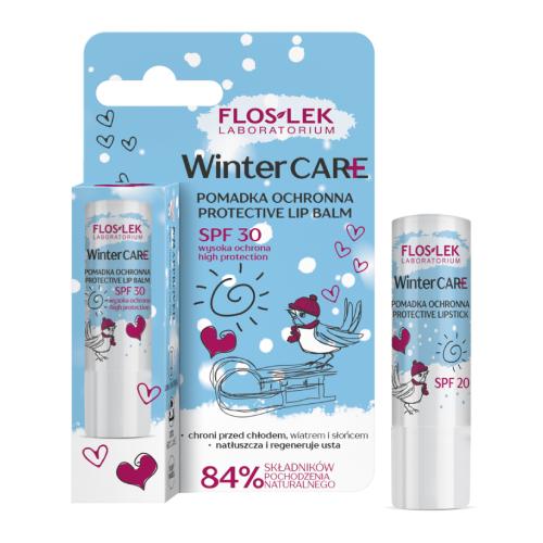 Zdjęcie produktu - Floslek Winter Care Pomadka ochronna do ust SPF30, 4 g