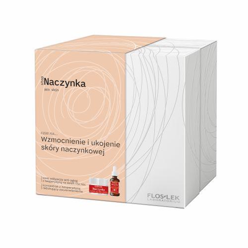 FLOS-LEK Zestaw prezentowy stopNaczynka: Krem odżywczy Anti-Aging z hesperydyną, 50ml + Koncentrat z hesperedyną redukujący zaczerwienienia, 30ml