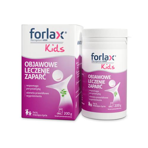 Zdjęcie produktu - Forlax Kids na zaparcia u dzieci smak pomarańczowy, 200 g