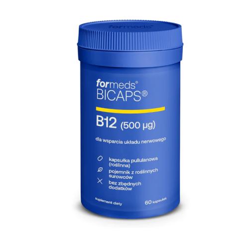Zdjęcie produktu - FORMEDS Bicaps B12 500 ug z inuliną 670mg, 60 kapsułek