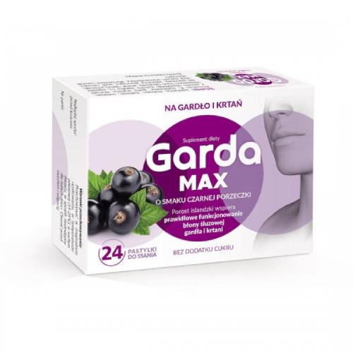 Zdjęcie produktu - Garda Max o smaku czarnej porzeczki, 24 past.