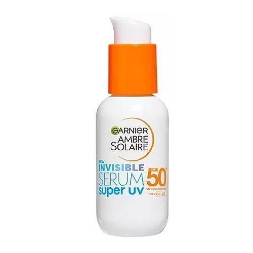 Zdjęcie produktu - Garnier Ambre Solaire Invisible Super UV Ochronne serum do twarzy SPF 50, 30 ml