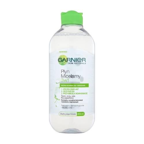 Zdjęcie produktu - Garnier Skin Naturals Płyn micelarny 3w1 do sk&oacute;ry normalnej i mieszanej, 400 ml