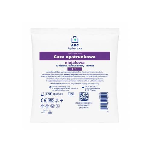 Zdjęcie produktu - Apteczka ABC Gaza opatrunkowa niejałowa 17 nitkowa 1 m2, 1 szt.