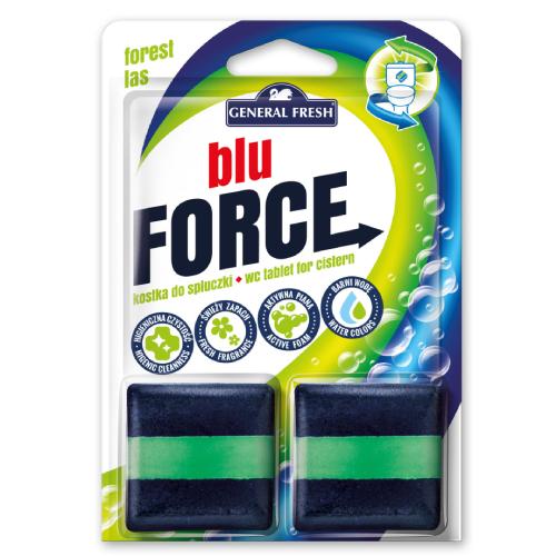Zdjęcie produktu - General Fresh Blue Force Kostka do spłuczki Las, 2x50g
