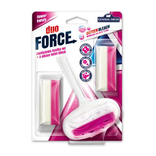 Zdjęcie produktu - General Fresh Duo Force Kostka do WC dwufazowa + 2x zapas Kwiaty, 3x40g