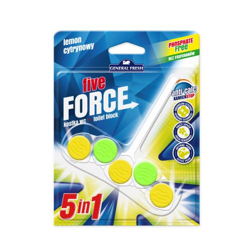 Zdjęcie produktu - General Fresh Five Force Kostka do WC cytryna, 50g
