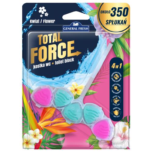 Zdjęcie produktu - General Fresh Total Force Kostka do WC - Kwiat, 50g