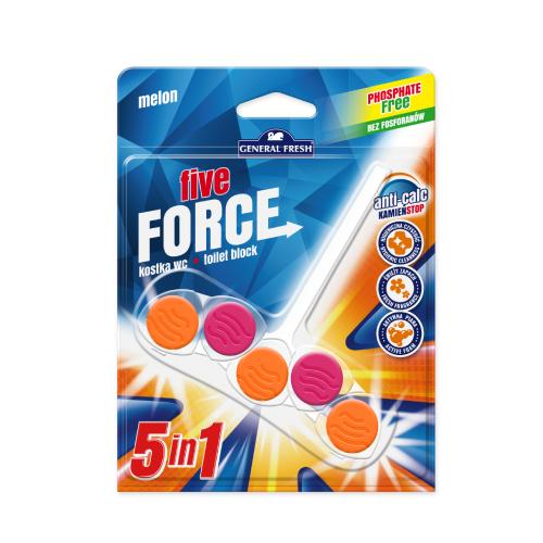 Zdjęcie produktu - General Fresh Five Force Kostka do WC melon, 50g