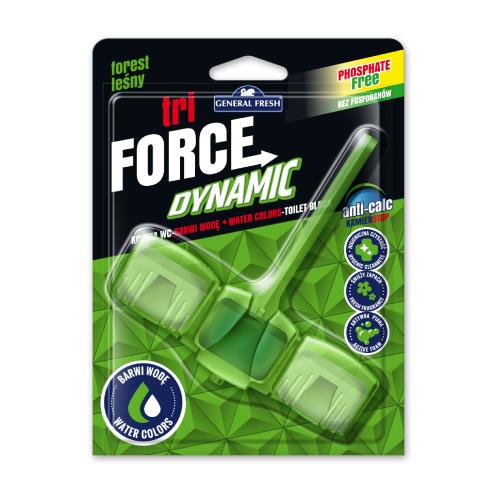 Zdjęcie produktu - General Fresh Tri Force Dynamic Kostka do WC las, 45g