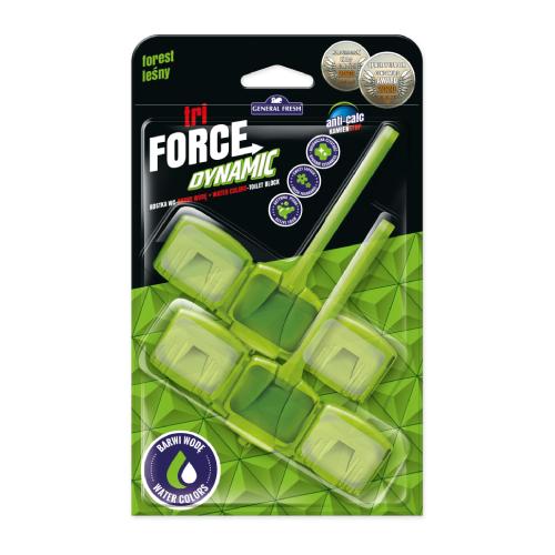 Zdjęcie produktu - General Fresh Tri Force Dynamic Kostka do WC las, 2 x 45g