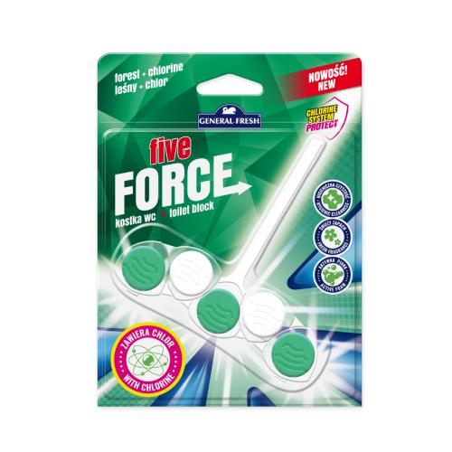 Zdjęcie produktu - General Fresh Five Force Kostka do WC las + chlor, 50g