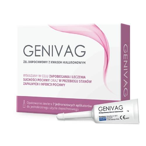 Zdjęcie produktu - Genivag Żel dopochwowy z kwasem hialuronowym, 7 aplikator&oacute;w