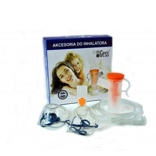 Zdjęcie produktu - Gess Opti Zestaw akcesori&oacute;w do inhalatora (nebulizator GESS OPTI, maski (dzieci, dorośli), 5 filtr&oacute;w, przew&oacute;d, ustnik z zastawką)