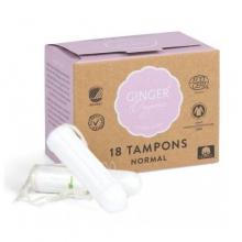 Zdjęcie produktu - GingerOrganic Tampony bez aplikatora Normal, 18szt.