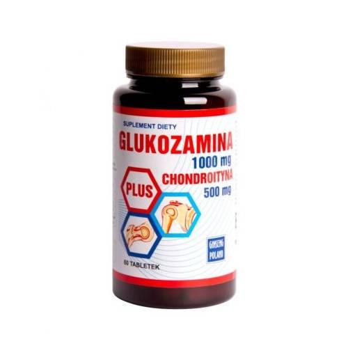 Zdjęcie produktu - GINSENG Glukozamina 1000 mg + Chondroityna 500 mg, 60 tabletek