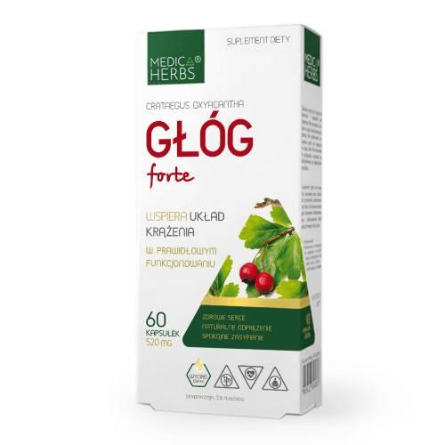 Zdjęcie produktu - MEDICA HERBS Gł&oacute;g forte 520 mg, 60 kaps.