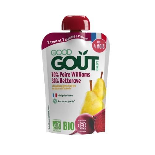 Zdjęcie produktu - Good Gout Baby BIO Gruszka Williamsa z burakiem, 120 g