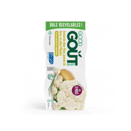 Zdjęcie produktu - Good Gout BIO Mintaj z kalafiorem i chipsami ziemniaczanymi, 2x190g
