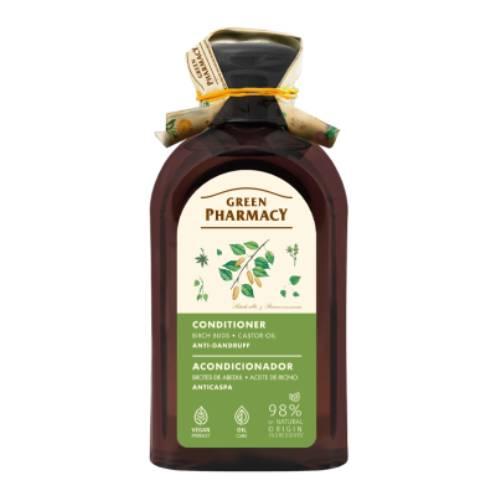 Zdjęcie produktu - Green Pharmacy Pąki brzozy i Olej rycynowy Odżywka przeciwłupieżowa, 300 ml