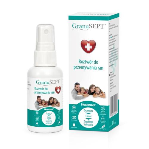 Zdjęcie produktu - GranuSEPT Roztw&oacute;r do przemywania ran, 60ml