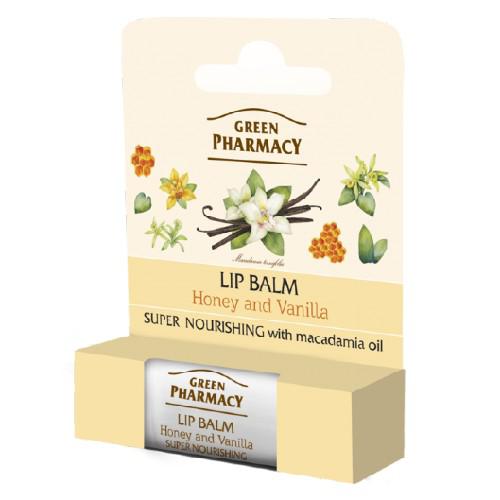 Zdjęcie produktu - GREEN PHARMACY Balsam do ust mi&oacute;d i wanilia  SPF 10, 3,6 g
