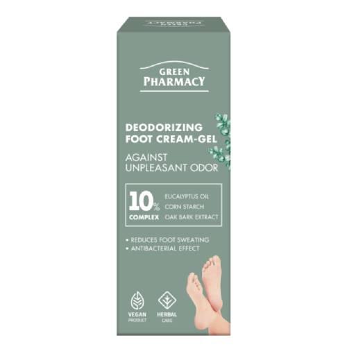 Zdjęcie produktu - Green Pharmacy Dezodorujący krem-żel do st&oacute;p przeciw nieprzyjemnemu zapachowi, 75 ml
