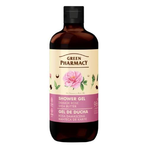 Zdjęcie produktu - GREEN PHARMACY Żel pod prysznic R&oacute;ża damasceńska i Masło shea, 500ml