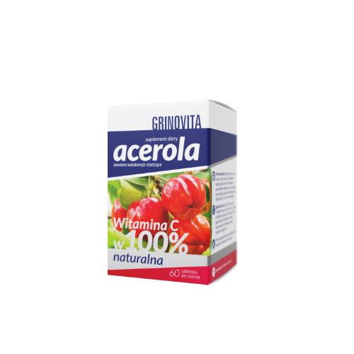 Zdjęcie produktu - GRINOVITA acerola, 60 tabletek