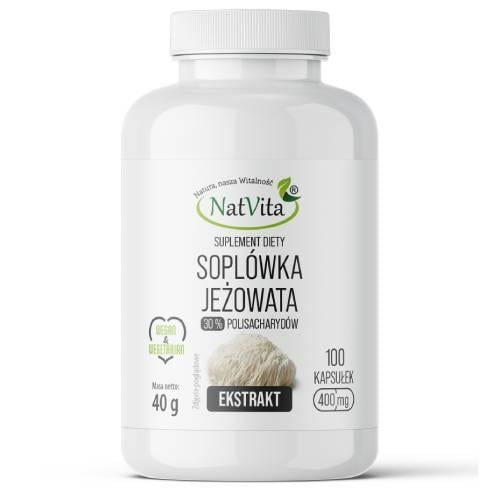 Zdjęcie produktu - NatVita Sopl&oacute;wka Jeżowata Ekstrakt 30%, 100 kaps.
