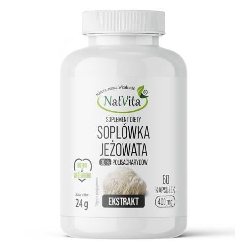 Zdjęcie produktu - NatVita Sopl&oacute;wka Jeżowata Ekstrakt 30%, 60 kaps.