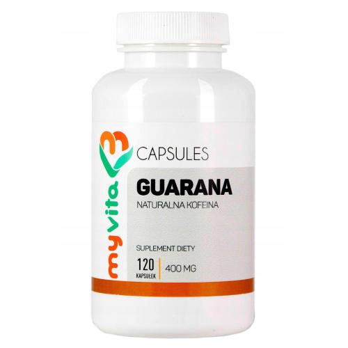 Zdjęcie produktu - MyVita Guarana 400 mg Naturalna kofeina, 120 kaps.