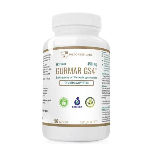 Zdjęcie produktu - Progress Labs Gurmar GS4 ekstrakt 450 mg, 90 kaps.