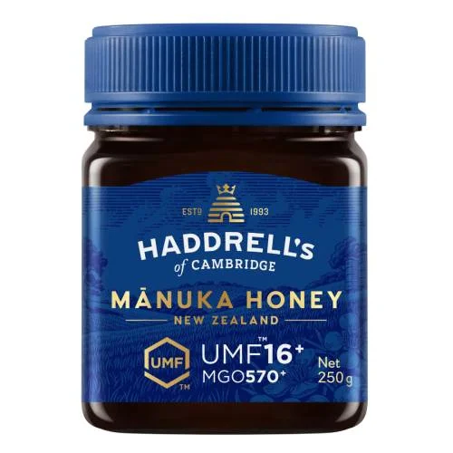 Zdjęcie produktu - Haddrell's UMF16+ MGO570+ Mi&oacute;d Manuka, 250 g