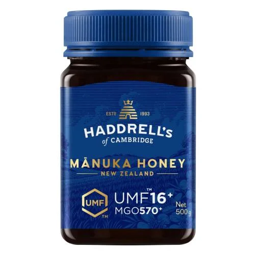Zdjęcie produktu - Haddrell's UMF16+ MGO570+ Mi&oacute;d Manuka, 500 g
