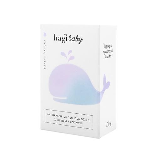 Zdjęcie produktu - HAGI Baby Naturalne mydło dla dzieci z olejem ryżowym, 100 g